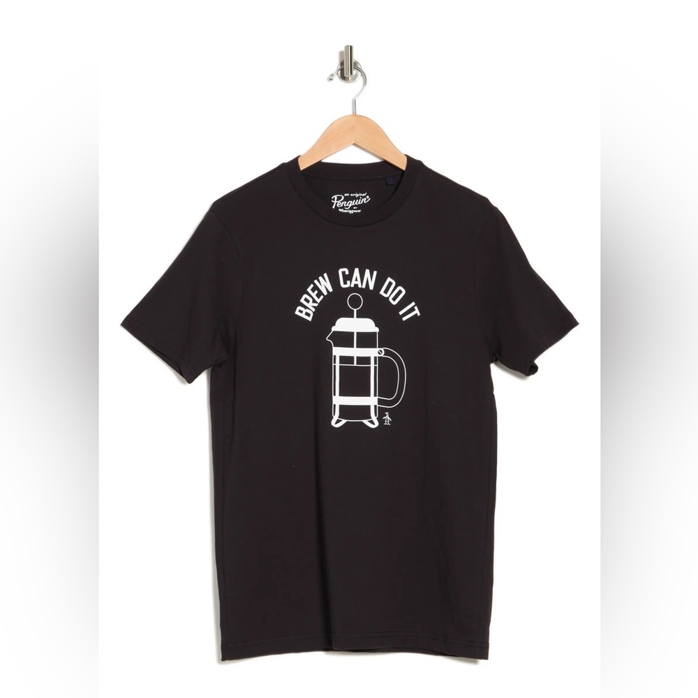 Original Penguin‎ Men’s Knit Graphic Short Sleeve T shirt Tee black Size M